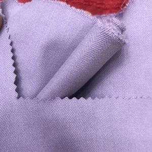100% Organic Cotton 300gsm Double Faced Heavyweight High Dense Stiff Herringbone Fabric for Coutil Corset Suit Coat Trousers