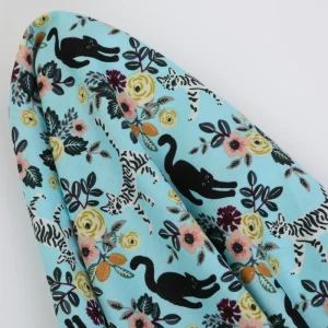 100% Organic Cotton Eco Friendly Breathable Lightweight Printed Poplin Fabric 40S Customized Animal Pattern Cover