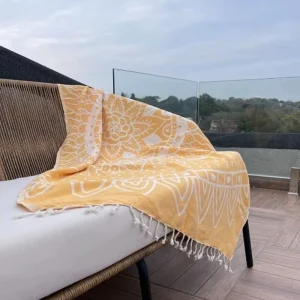 100% Organic Cotton Eco-Friendly Woven Beach Towel Bath Towel for Home Use