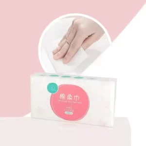 100% Organic Cotton Eco friendly Non Woven Disposable Face Towel Human Skin Soft Comfortable Safety Dry Wet Double Use