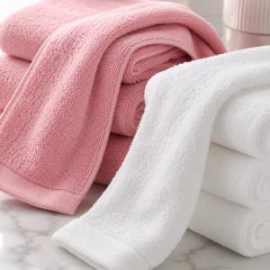 100% Organic Cotton Woven 500-599GSM Thickened Absorbent Eco-Friendly Soft Hotel Towel for Bathroom Guest Daily Use