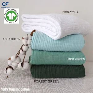 100% Organic Cotton Woven Knitted Fabric Custom Eco Textile for T Shirt Pajamas & Home Textile