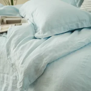 100% Organic Linen Bed Duvet Cover Sets Flax Linen Bed Sheets Bedding Set