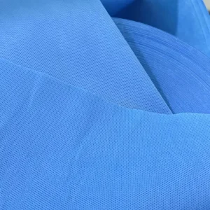 100% PP 28gsm 48gsm Blue Medical Hydrophobic Breathable Plain Non-Woven Fabric Sterile SMS SMMS Water Resistant Surgical Gown
