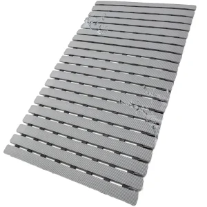100% PVC Anti Slip Bath Mat with Striped Hollow Design Eco Friendly Rubber for Home Bathroom Shower Spa Use