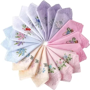 100 Percent Cotton Soft Square Handkerchief 28x28cm Colorful Wedding Gift Travel Pocket Square Hand Towel