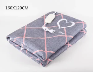 100% Polyester 160X120CM 220V Electric Under Heating Blanket With 2Pins EU Plug Low and High Heating Levels
