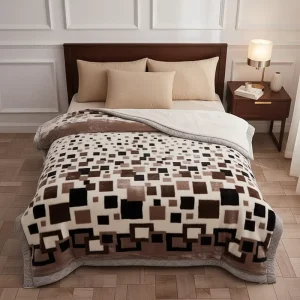 100% Polyester 160x220cm Thick Warm Set 6kg Modern Knitted Korean Turkish Raschel Blanket