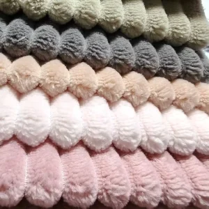 100% Polyester 2.5CM Corduroy Plush Velvet Fabric Anti Pill Medium Weight for Plush Corduroy Sofa with Stock Girls