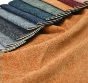 100% Polyester 260GSM Medium Weight Woven Dyed Chenille Fabric Wrinkle Resistant Sofa Customizable Tricot Plain
