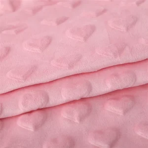 100% Polyester 3D Embossed Bubble Plush Velvet Fleece Dot Minky Fabric Rolls Minkee Dot Fabric Cuddle Comfort Baby Blanket