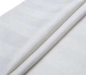 100% Polyester 3cm Stripe Fabric Waterproof Stain Proof Raw Material For Commercial Hotel Linen