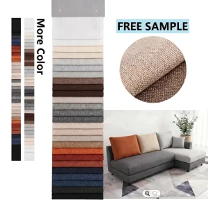 100% Polyester 900D Back Coated Linen Look Woven Plain Breathable Wrinkle Resistant Luxury Sofa Fabric