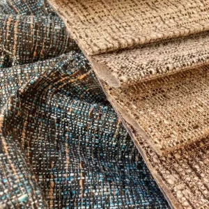 100% Polyester Anti Pill Girls Home Textile Fabric Sofa Look Linen Jacquard Fabric for Sofa