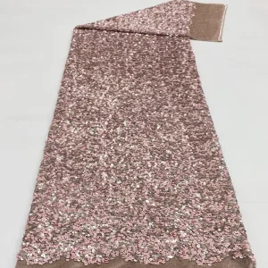 100% Polyester Brocade Fabric 3+5mm Multicolor Sequins Florals Abrasion Resistant Modern Style for Women’s Dresses
