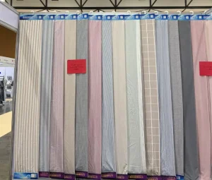 100% Polyester Cationic Jacquard Stripe Fabric Anti-shrink for Home Textile Bedding Sets