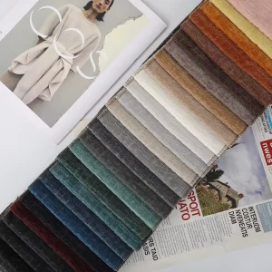 100% Polyester Chenille Fabric Plain Dyed Breathable for Sofa Upholstery