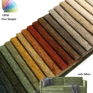 100% Polyester Chenille Fabric Plain Style Knitted Home Textile for Sofa Furniture Upholstery Curtains Cushions Made in China