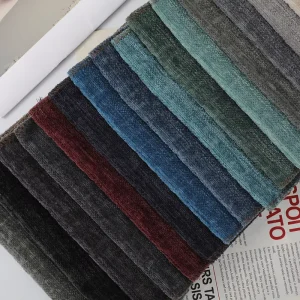 100% Polyester Chenille Velvet Fabric Breathable Plain Dyed Pattern for Upholstery for Sofas and Curtains