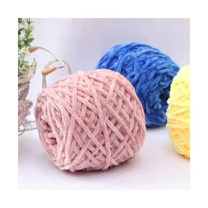 100% Polyester Chenille Yarn Wear Resistant and Soft for Handmade Knitting Sewing Weaving Dye Patterned and Recycled”