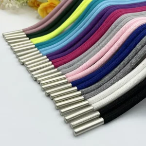 100% Polyester Colored Coated Drawcord Waistband High Tenacity Carrying Handles Cross Body Bags With Silicone For Garments