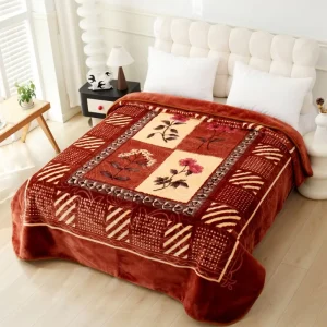 100% Polyester Comfortably Super Soft Printed Patterns Winter Fleece Raschel Blanket