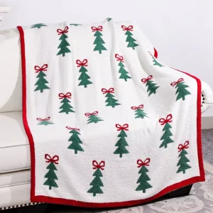 100% Polyester Custom Size 30*40 Rectangular Decoration European and American Style Knitted Throw Blanket for Travel