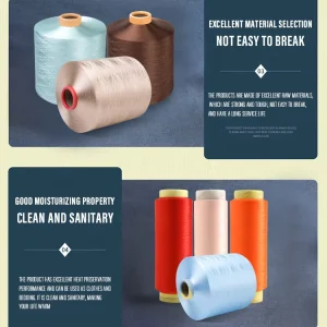 100% Polyester DTY Yarn 150D Dope Dyed Eco Friendly Anti Bacteria Recyclable GRS Certified for Textile Weaving & Sewing