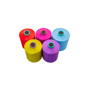 100% Polyester DTY Yarn 300D 96F Eco Friendly High Tenacity for Sewing Wall Fabric Embroidery Dyeing Use