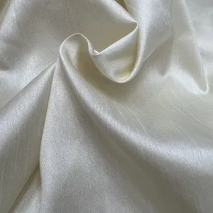 100% Polyester Dupioni Taffeta Fabric Anti- Ill Lightweight Silk-Like Fabric Slub Style for Garments Gowns Accessories Curtain