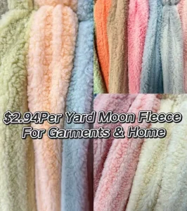 100% Polyester Eco Friendly Memory Moon Fleece 20Y Lot Fluffy Double Tone Fabric Bulk for Coats Blankets Toys Cushions