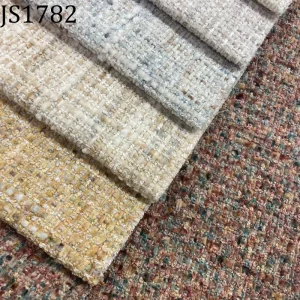 100% Polyester Eco-Friendly Woven Dyed Linen Jacquard Fabric for Sofa Faux Linen Slipcover