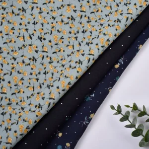 100% Polyester Fabric 90GSM 58/60″ French Countryside Floral Print Lightweight Abrasion-Resistant Wrinkle Resistant Breathable