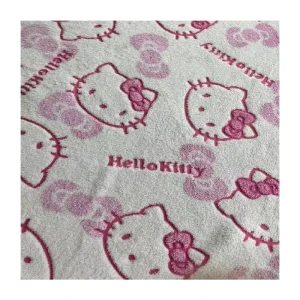 100% Polyester Fabric Knitted 3D Printed Flannel Fabric Coral Fleece Stretch Fabric For Blanket