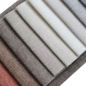 100 Polyester Fabric Plain Linen Look Home Textile Upholstery Fabric for Sofa