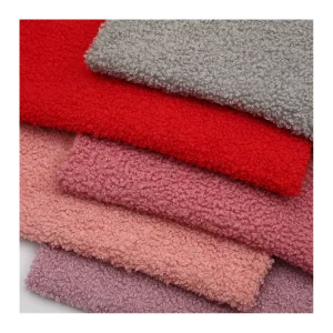 100% Polyester Fabric Velvet Teddy Sherpa Fleece Granular Curly Hair Fabric for Sofa Living Room