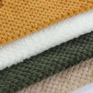 100% Polyester Faux Fur Fabric Baby Bedding Sets Blanket Home Textile