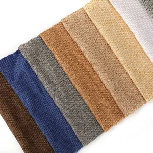 100% Polyester Faux Linen Sofa Fabric Tie Dyed Plain Woven Breathable Tear Resistant Shrink Resistant 320gsm