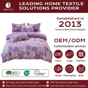 100% Polyester Fiber Bedding Colored Printed Bed Sheets Duvet Covers Customized Comforter Set