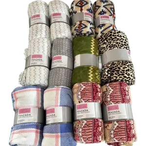 100% Polyester Flannel Fleece Throw Soft Plush Cozy Microfiber Bed Blanket Modern Solid Colors Designed Pattern Winter Stock