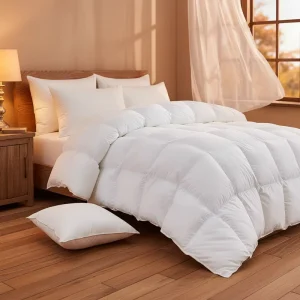 100% Polyester Fluffy White Hotel Duvets Comforters Luxury King Size Hotel White Comforter