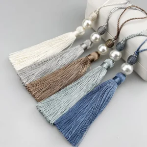 100% Polyester Fringe Curtain Head Soft Decoration Rope Row Silk Tassel Accessories