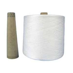 100% Polyester High Tenacity Raw White Dyeable 16S 21S 32S Ring Spun Core Spun Yarn Sewing Socks Seamless Underwear