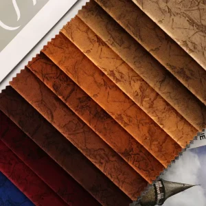 100% Polyester Holland Velvet Sofa Fabric Breathable Tear Resistant Medium Weight Weft Knit