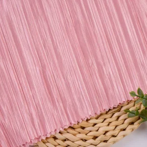 100% Polyester Inelastic Lightweight Pleated Skirt Fabric for Garments for Girls’ Clothing Lining Awnings Rib Warp