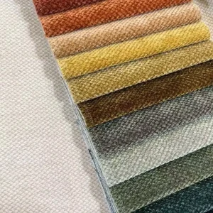 100% Polyester Jacquard Chenille Velvet Anti Pill Fabric Custom Design for Sofas Roll Packaging Girls