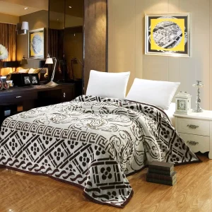 100% Polyester Jacquard Wool Blankets Soft Woven Blanket for Home for Bedroom or Living Room for Hotels