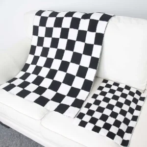 100% Polyester Knitted Blanket Eco friendly Soft Comfortable Custom Knitted Throw Blanket for Adult