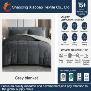 100% Polyester Knitted Fabric Blanket Quilt for Bedroom