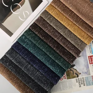 100% Polyester Knitted Plain Dyed Breathable Velvet Sofa Fabric